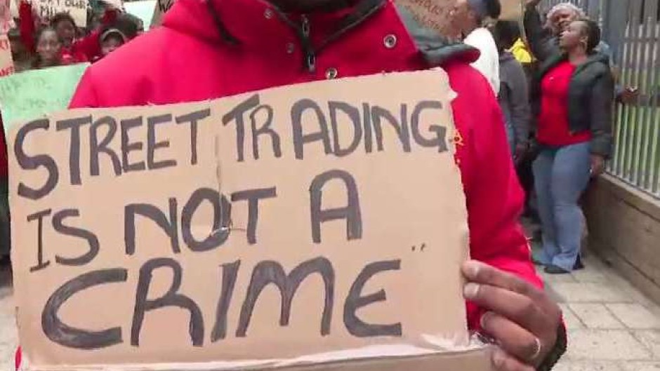 SERI and informal traders protest