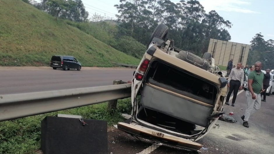 Taxi crash on the N3 highway. Supplied