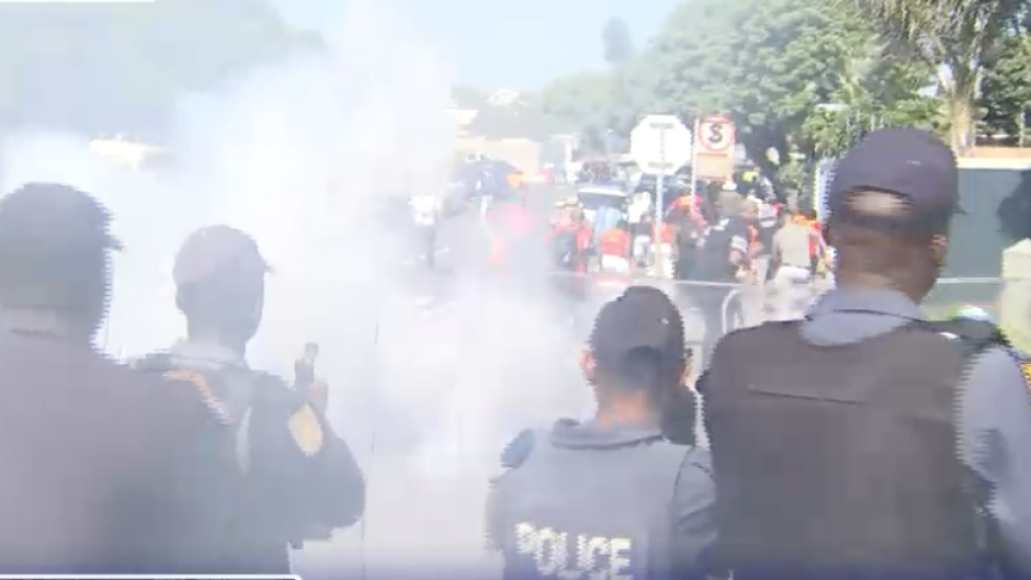Tear gas fired at protestors outside Milnerton High School