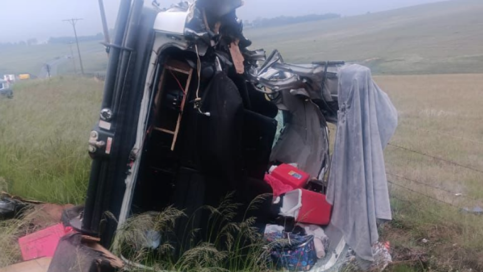 The scene of the taxi accident on the N3. Supplied