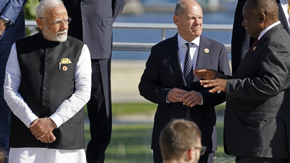 Indian Prime Minister Narenda Modi and President Cyril Ramphosa