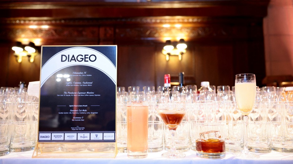 Guests enjoyed Diageo's Cocktail Collection and signature cocktails. Dimitrios Kambouris/Getty Images for National Board of Review/AFP