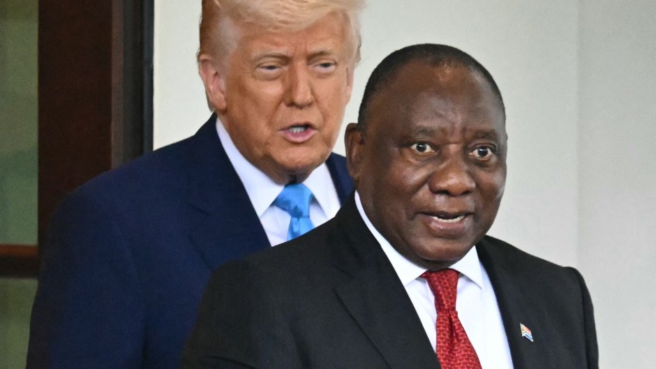 Cyril Ramaphosa and Donald Trump.