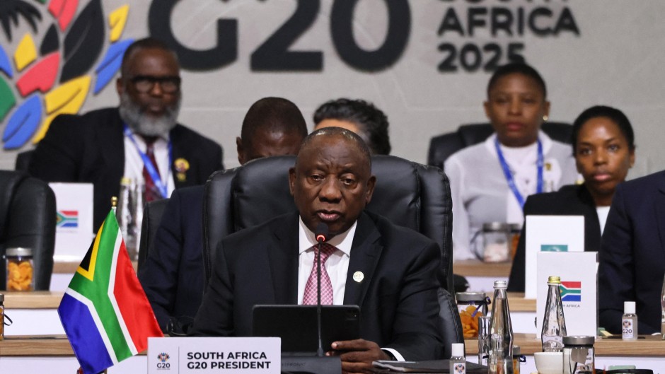 President Cyril Ramaphosa at the closing session of G20 Summit. Kaname Yoneyama / Yomiuri / The Yomiuri Shimbun via AFP