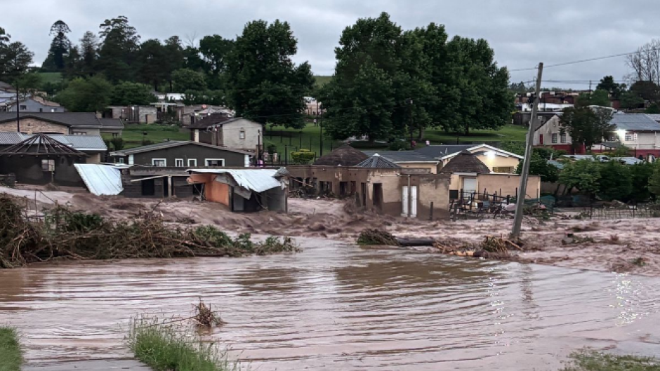 Raging floods in uMshwathi Local Municipality. Supplied
