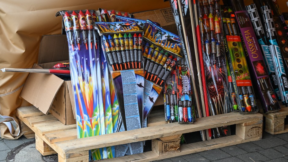 File: Various fireworks products. Artur Widak/NurPhoto via AFP