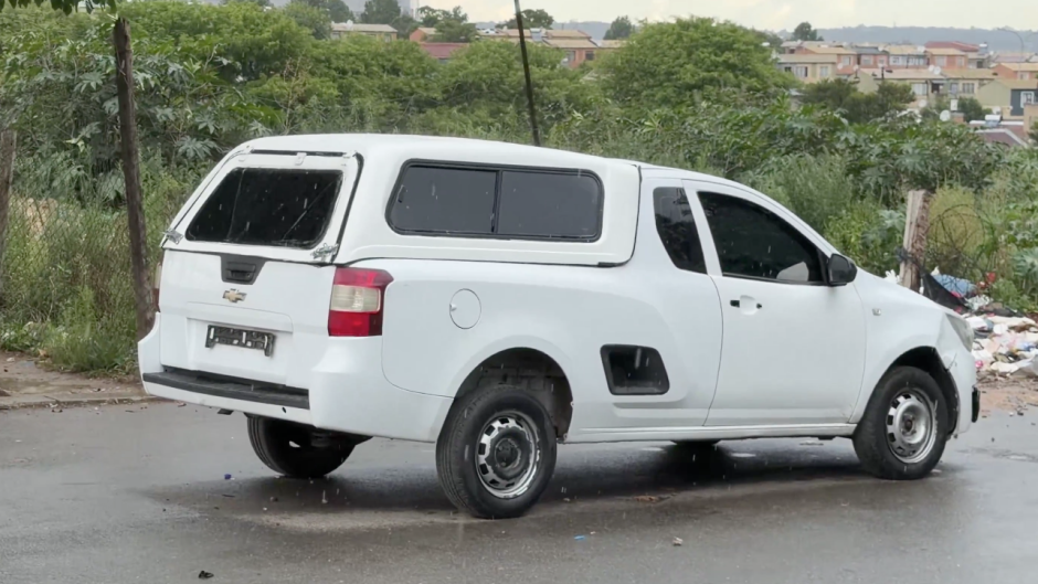 The suspected vehicle. eNCA/Yusuf Abramjee