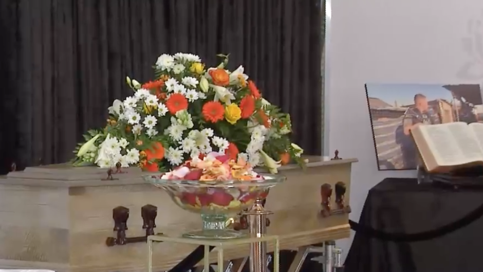 Family and friends of Marius Van Der Merwe gathered in Brakpan to pay their last respects.