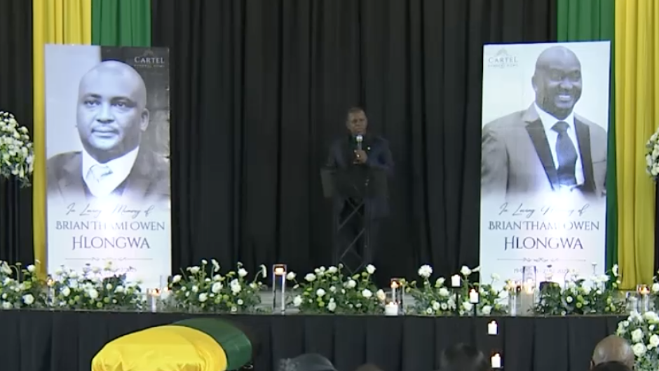 Vusi Hlongwa at his brother's funeral.