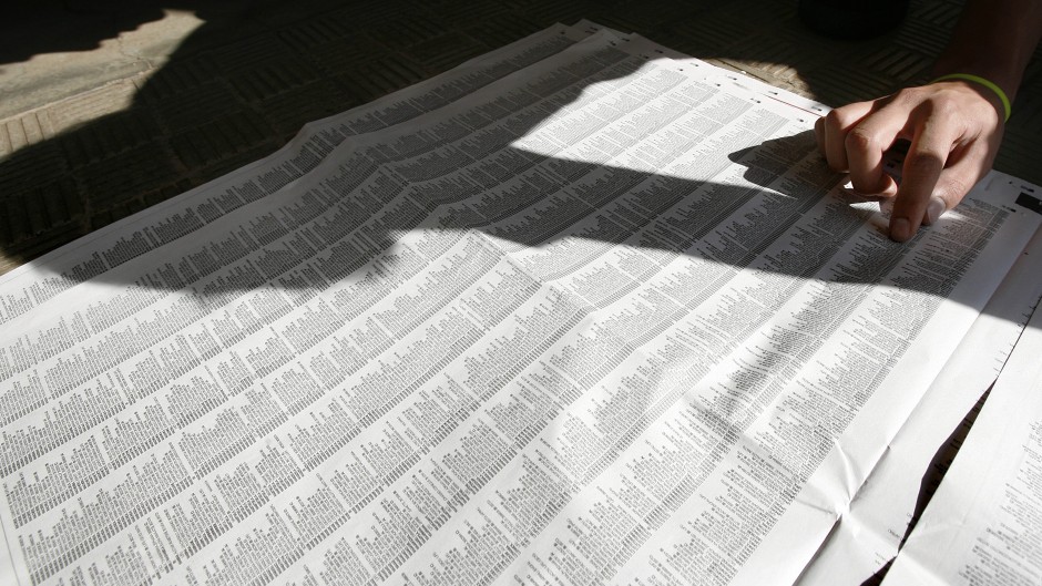 File: A matriculant looking for his results. Gallo Images/Foto24/Bongiwe Gumede