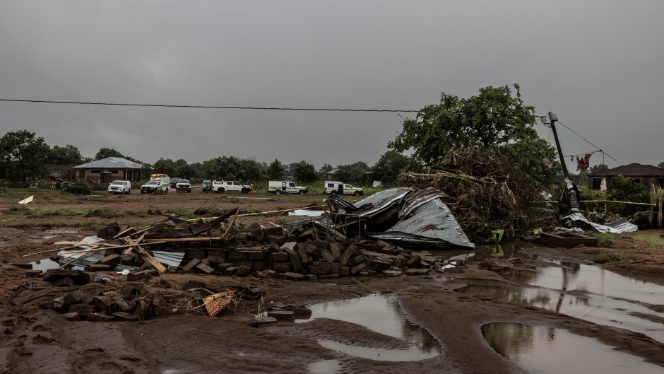 A damaged structure following floods in Mbaula village, 50 km from Giyani. AFP/Paul Botes