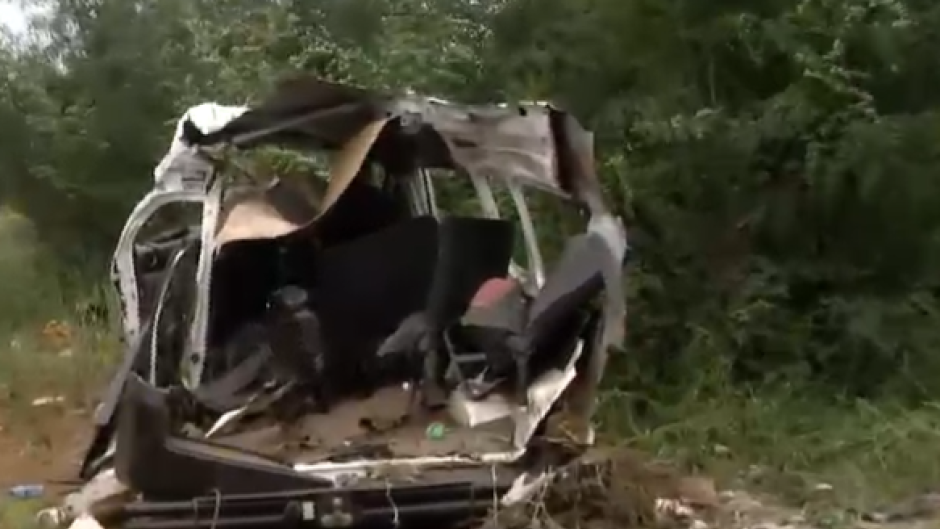 The taxi that was involved in the Vaal accident.