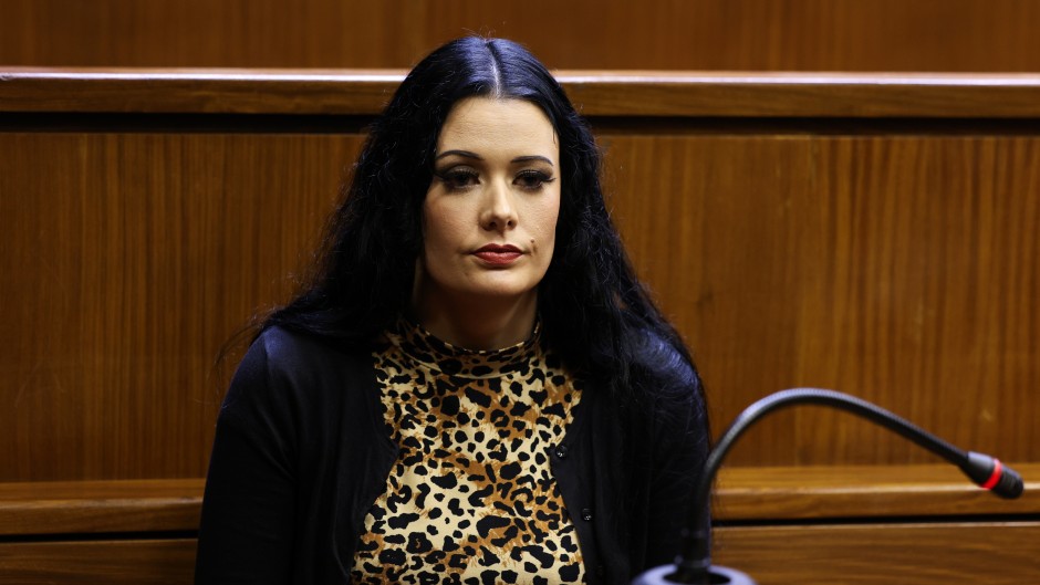 Amber-Lee Hughes appears at Johannesburg High Court.  Gallo Images/Luba Lesolle