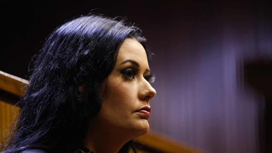 Amber-Lee Hughes appears at Johannesburg High Court. Gallo Images/Luba Lesolle