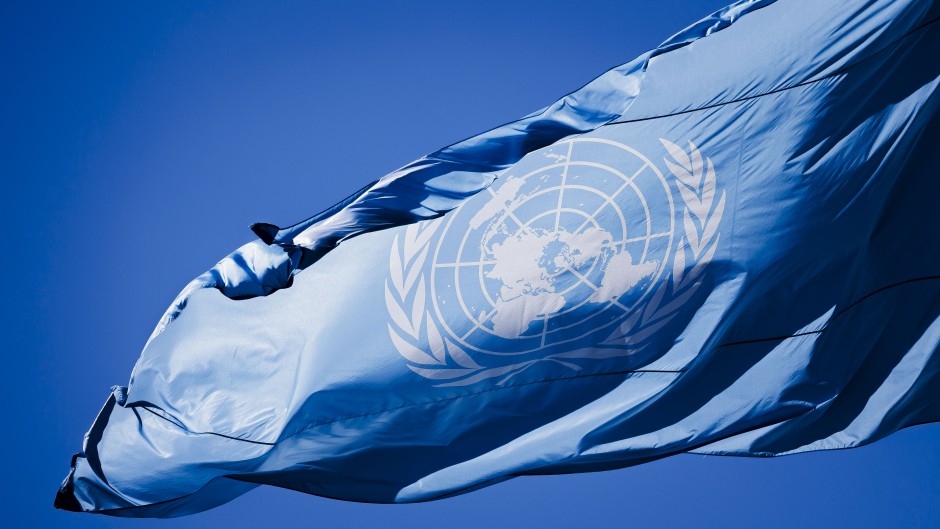 The United Nations flag. Thomas Trutschel/Photothek via Getty Images