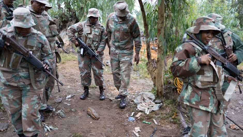 Soldiers have been deployed to provinces struggling to quell rampant crime and illegal mining. AFP/Emmanuel Croset