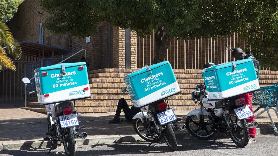 Checkers Sixty60 delivery motorbikes. Gallo Images/Jacques Stander