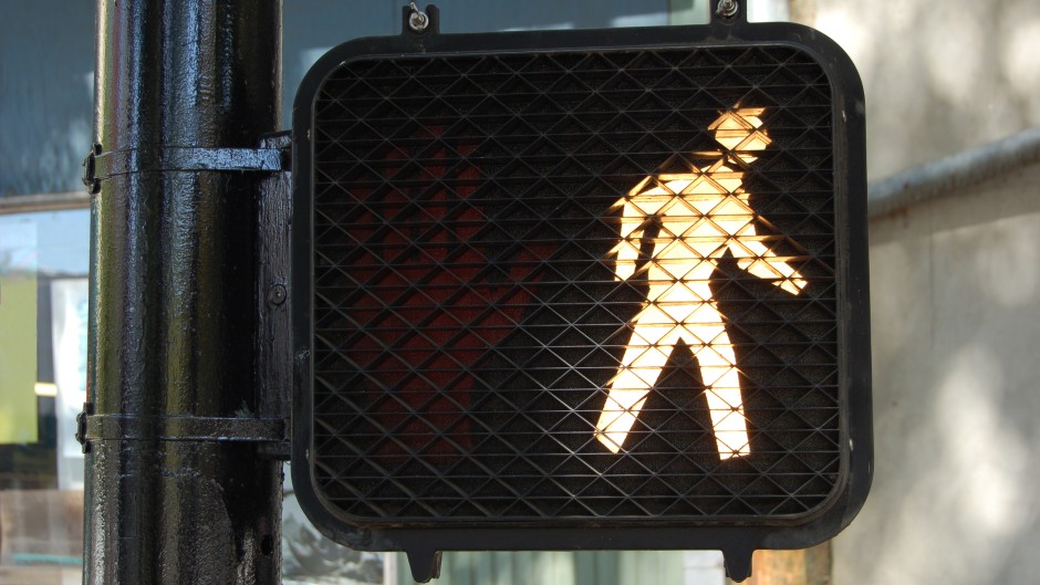 A pedestrian crossing. GettyImages/csredon