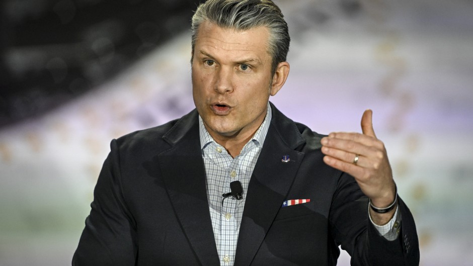 United States Secretary of War Pete Hegseth speaks during a visit to Sierra Space in Louisville, Colorado on Monday, February 23, 2026. (Photo by AAron Ontiveroz/The Denver Post)