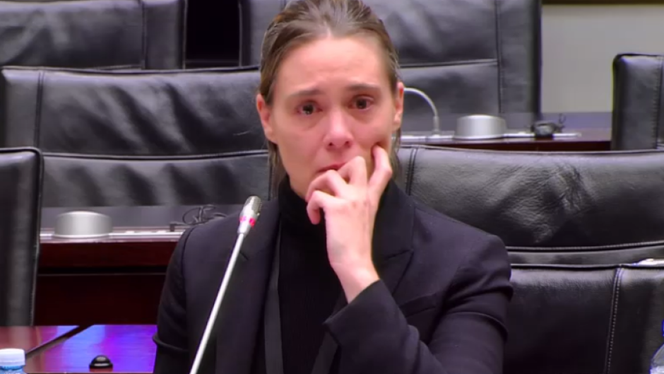 Paul O'Sullivan's former assistant has broken down several times during her testimony at the Ad Hoc Committee.