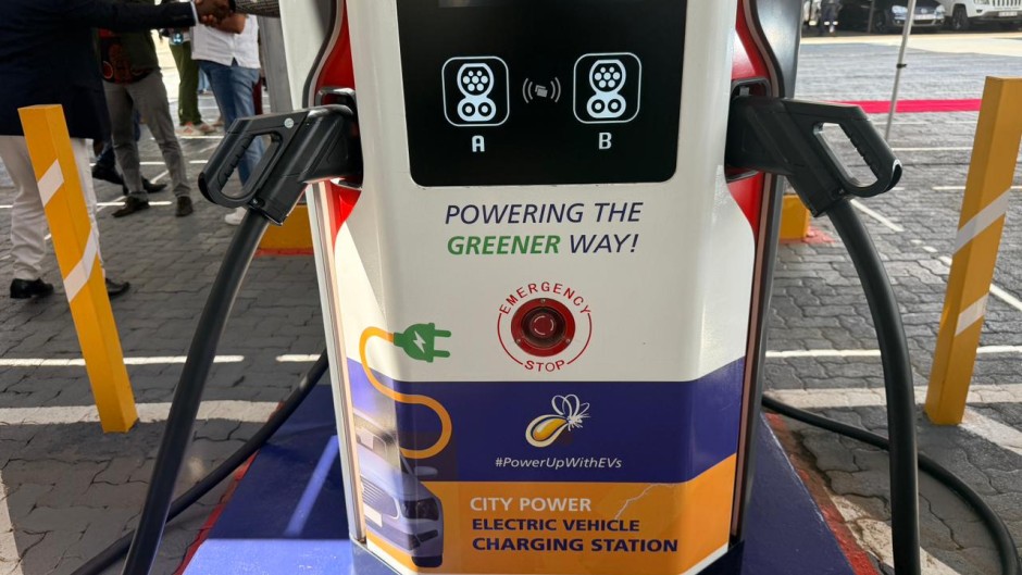 City Power has unveiled its first electric vehicle charging station at its Booysens head office. eNCA/Nabeelah Shaikh