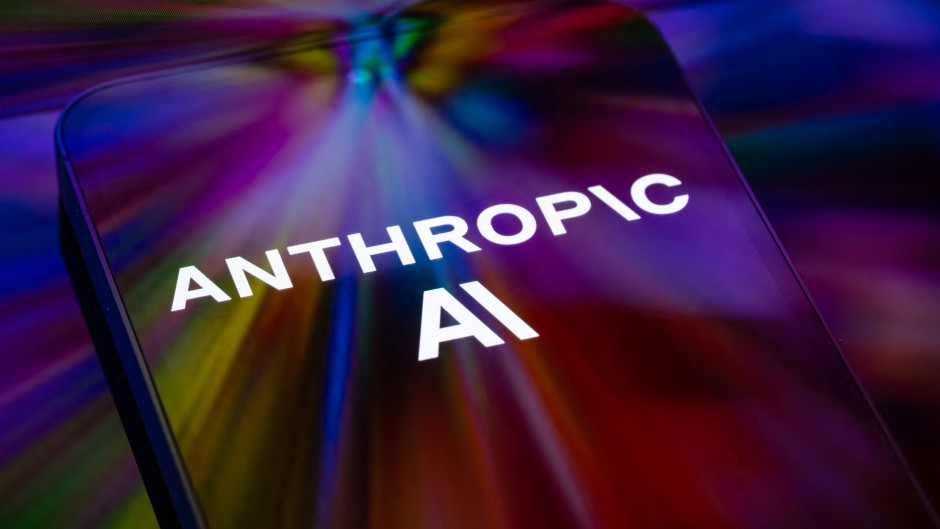 The Anthropic logo is displayed on a smartphone screen. Jonathan Raa/NurPhoto via AFP