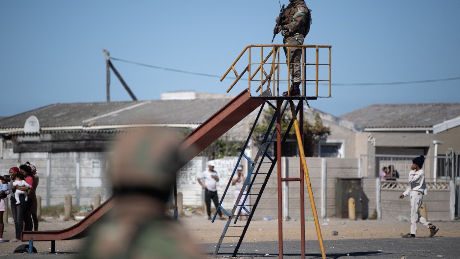 A soldier of the South African National Defence Force (SANDF)