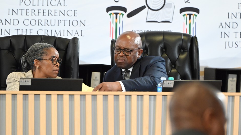 Sesi Baloyi and Mbuyiseli Madlanga at Madlanga Commission Of InquiryGalloImages/Frennie Shivambu