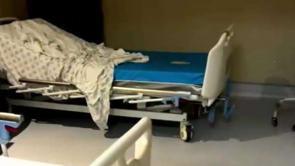 An empty hospital bed at the Dora Nginza Hospital.