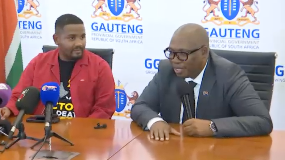 Panyaza Lesufi and Nkululeko Dunga