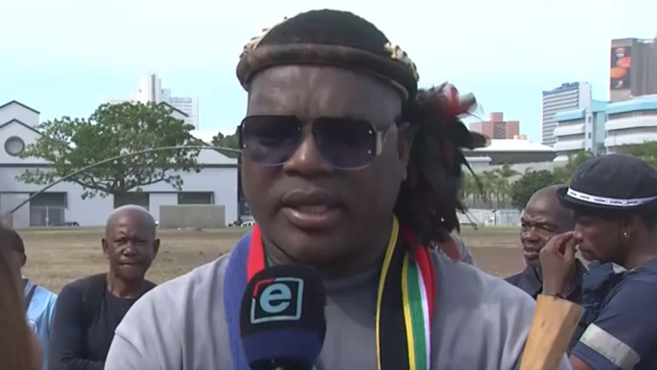 former broadcaster Ngizwe Mchunu follows after tensions flared in a demonstration held on Monday where members of the same movement protested in the Durban CBD. 