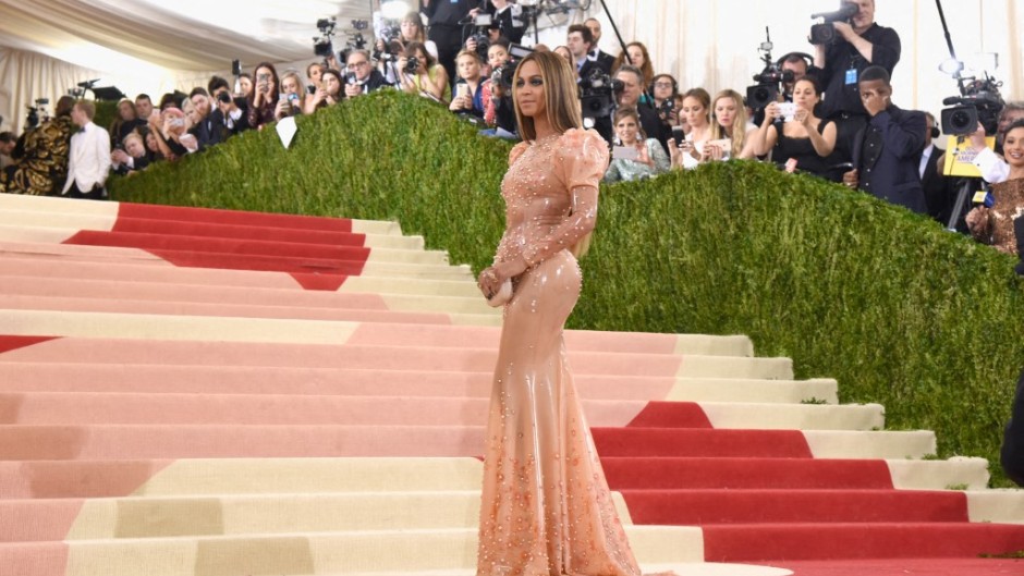 Beyonce at the 2016 Met Gala. Larry Busacca/Getty Images via AFP