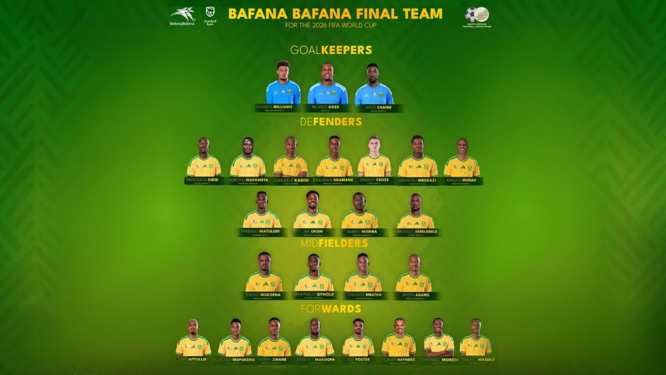 Bafana Bafana final team