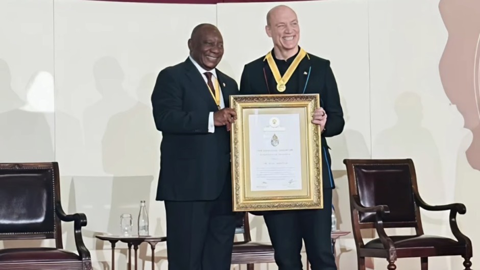 President Cyril Ramaphosa and Wouter Kellerman. Wouter Kellerman/Instagram