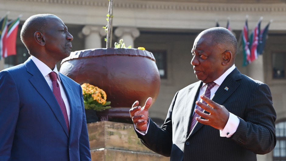President Cyril Ramaphosa host His Excellency President William Samoei Ruto of the Republic of Kenya. Frennie Shivamvu/Gallo Images