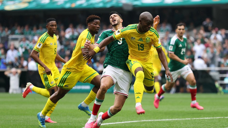 Bafana Bafana clash against Mexico. Getty Images