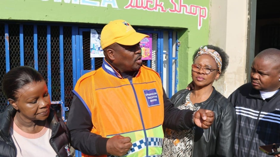 Ekurhuleni mayor Nkosindiphile Xhakaza and members of the mayoral committee. X/City of Ekurhuleni