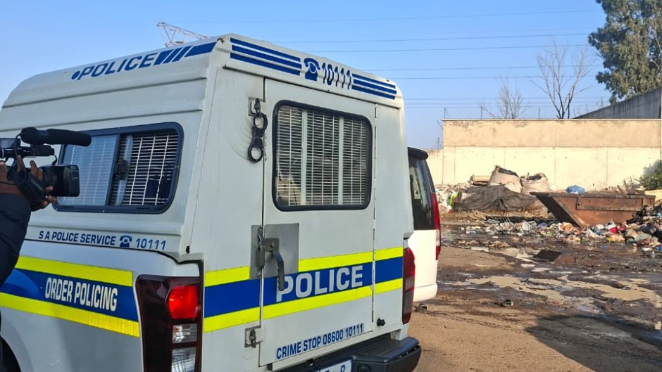 Police on the scene of the Cleveland shooting. eNCA/Bafedile Moerane