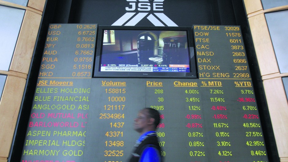 The Johannesburg Stock Exchange.  Kevin Sutherland/Sunday Times/Gallo Images