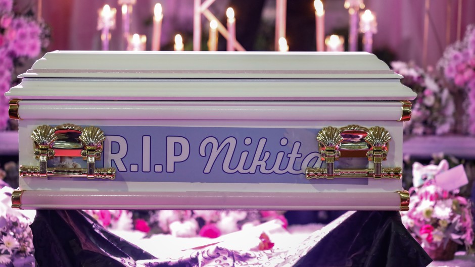 The casket of "Baby Nikita," a rape and murder victim. Sharon Seretlo/Gallo Images