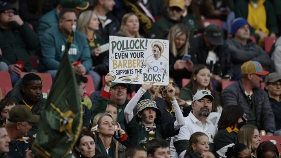 South African supporters ahead of the rugby Nations Championship match between South Africa and England. AFP/Phill Magakoe