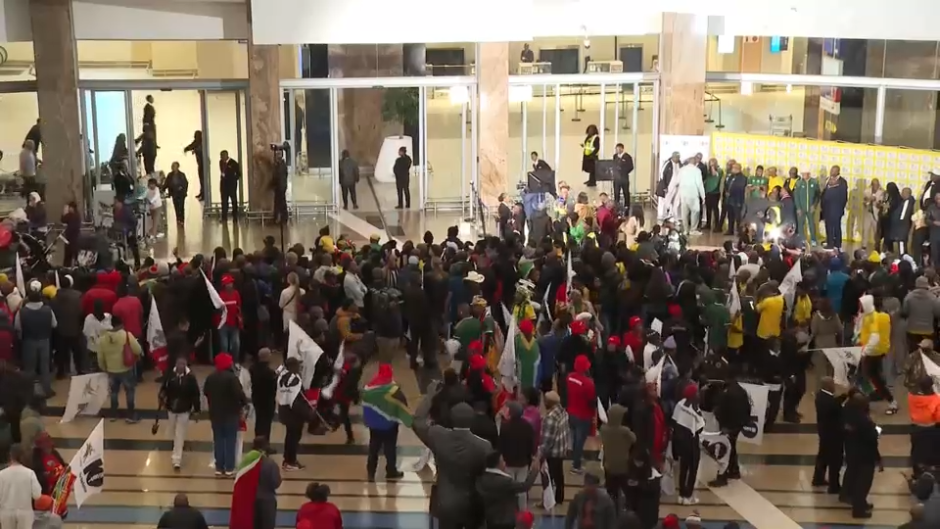 Hundreds of people are at the OR Tambo airport to welcome home the Bafana Bafana.