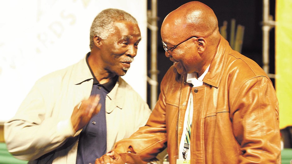 Former president Thabo Mbeki and Jacob Zuma.  Felix Dlangamandla/Gallo Images