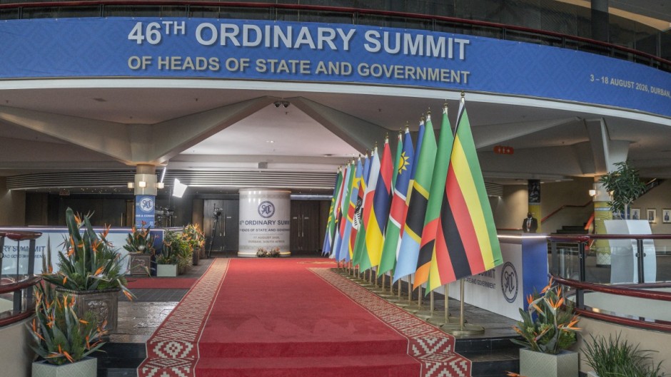 A general view of flags of the Southern African Development Community (SADC) member states. AFP/Rajesh Jantilal