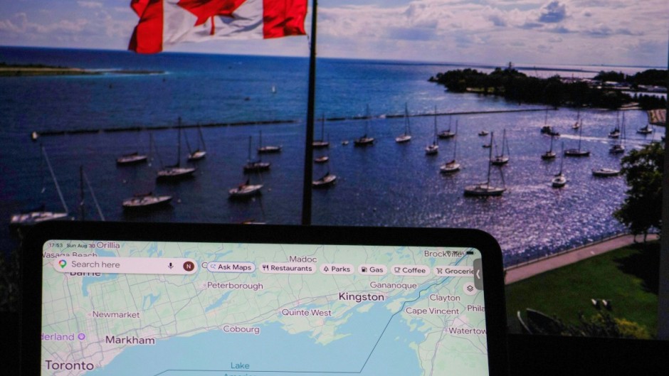 A Google map identifying Lake Ontario as "Lake America". AFP/Nicholas Kamm