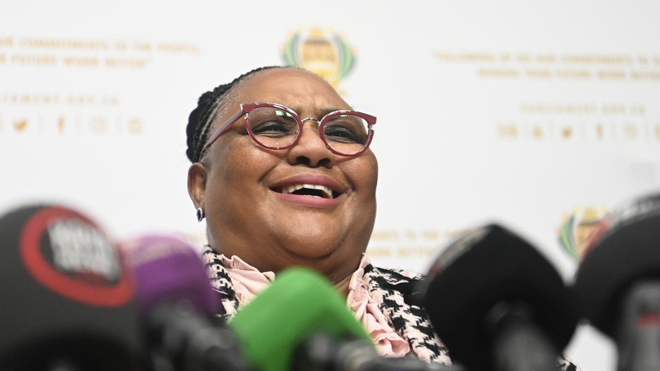 National Assembly Speaker Ms Thoko Didiza survives EFF motion of no confidence. (Photo by Gallo Images/Die Burger/Jaco Marais)