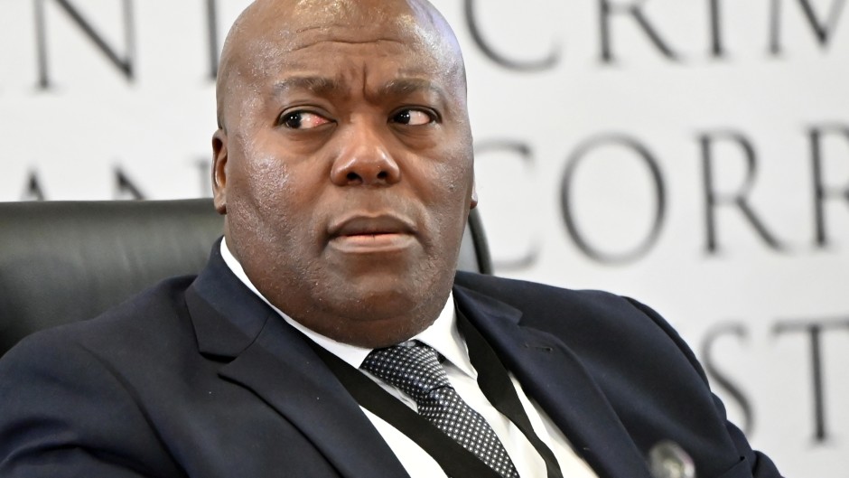 Adv Peter Serunye testifies before the Madlanga Commission.  Frennie Shivambu/Gallo Images