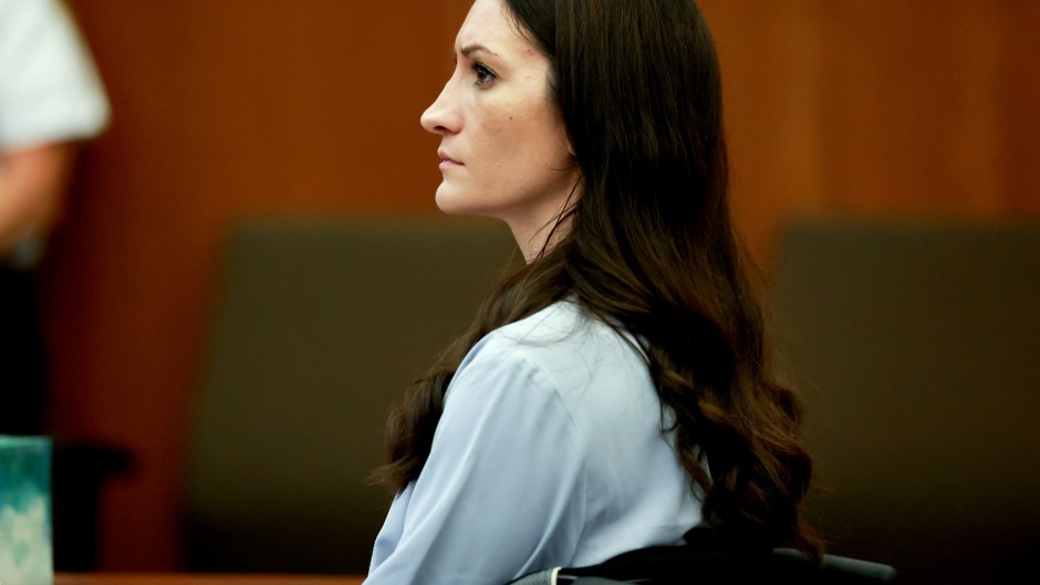  Lindsay Clancy listens to testimony during her murder trial at Plymouth Superior Court on August 11, 2026. (Photo by Jonathan Wiggs/The Boston Globe via Getty Images)