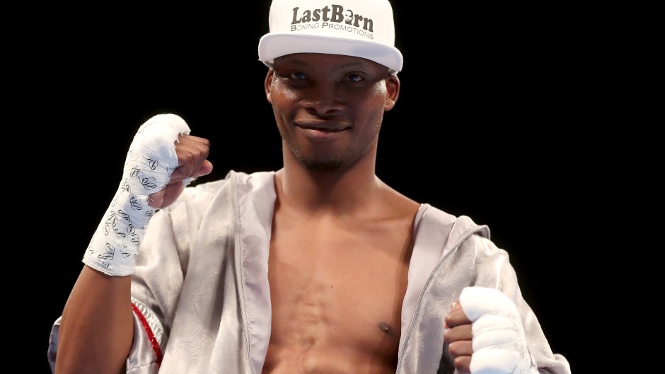 Zolani Tete poses after his 11th second knock out of Siboniso Gonya during the WBO Bantamweight Championship of the World at the SSE Arena Belfast. (Photo by Liam McBurney/PA Images via Getty Images)