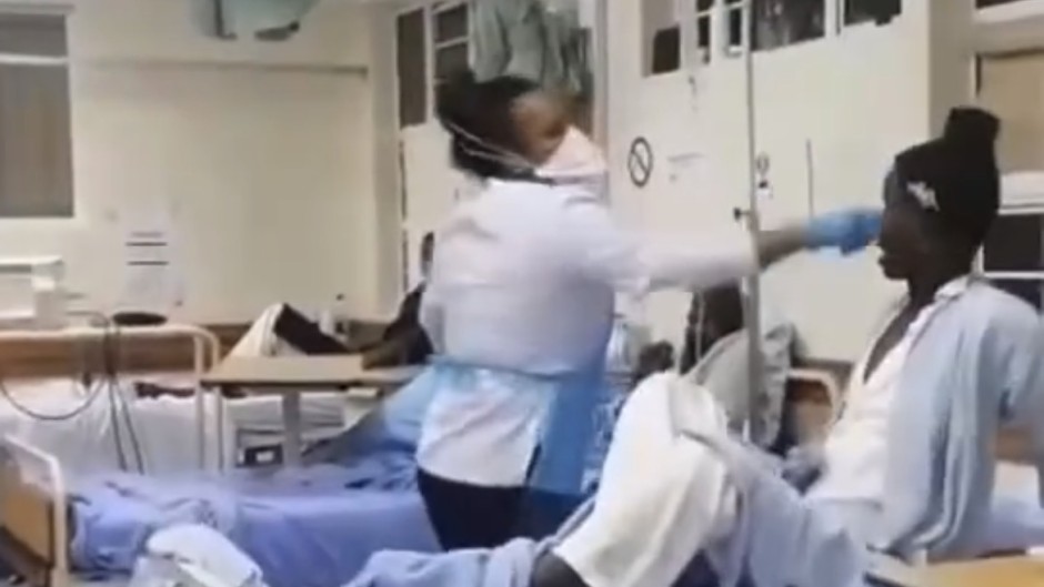A screenshot of the now viral video. 